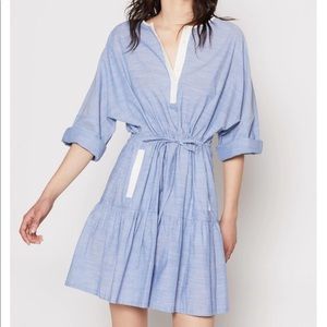Joie Drawstring Dress in Chambray